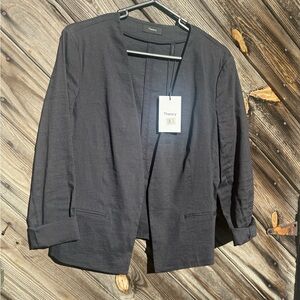 Theory Navy Open Front Jacket